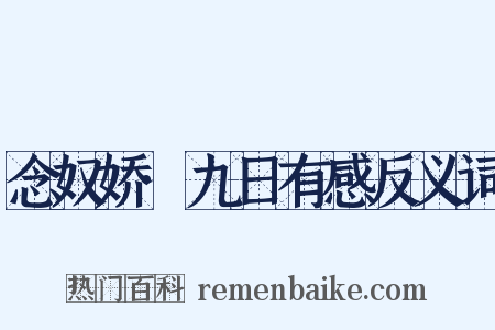 念奴娇·九日有感反义词是什么意思的图片